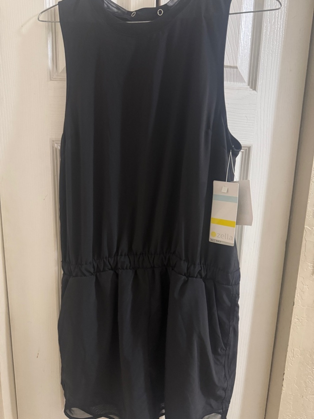 Zella Black Sleeveless Athletic Dress with Elastic Waist